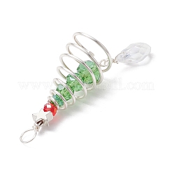 Christmas Theme Copper Wired Glass Big Pendants&nbsp;PALLOY-JF02857-03