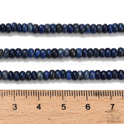天然石ラピスラズリビーズ連売り  染め  ロンデル  4x1.5mm  穴：0.7mm  約155個/連  14.96''（38センチメートル）&nbsp;G-L635-A33-4x2mm-01