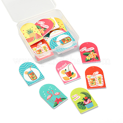 18個9スタイルの夏のテーマ不透明アクリルパーツ  混合模様のアーチ  ミックスカラー  39x26.5x2.5mm  穴：1.5mm  2個/スタイル&nbsp;SACR-CJ0001-16