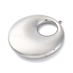304ステンレスペンダント  ラウンドリングチャーム  変色防止  ステンレス鋼色  42x39x8.5mm  穴：1.8mm&nbsp;STAS-P386-02B-P