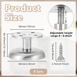 8 Bags Stainless Steel Adjustable Coffee Table Legs&nbsp;STAS-GO0001-39