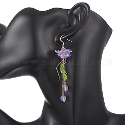 Synthetic Moonstone Dangle Earrings&nbsp;EJEW-JE06937