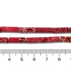 染色された天然インペリアルジャスパービーズ連売り  コラム  クリムゾン  13~14x4.5mm  穴：1.4mm  約30個/連  15.79~15.94''（40.1~40.5センチメートル）&nbsp;G-H087-H01-01D