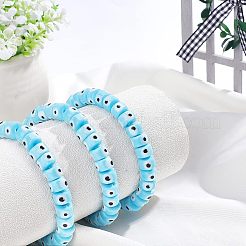 Nbead Handmade Evil Eye Lampwork Beads Strands&nbsp;LAMP-NB0001-49A