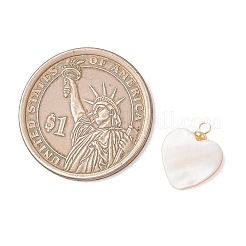 3Pcs 3 Sizes Natural Freshwater Shell Heart Charms&nbsp;PALLOY-JF05096