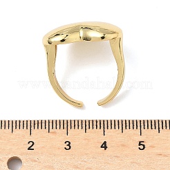 Brass Adjustable Open Cuff Ring for Women&nbsp;RJEW-A065-03G