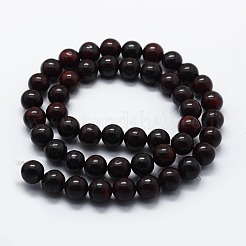 天然石ブレシエイテッドジャスパービーズ連売り  ラウンド  10mm  穴：1mm  約37個/連  14.76インチ（37.5cm）&nbsp;G-I199-31-10mm
