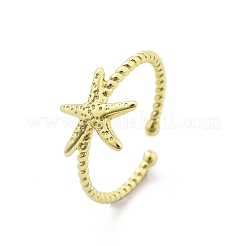 Brass Cuff Rings for Women&nbsp;RJEW-C123-08E-G