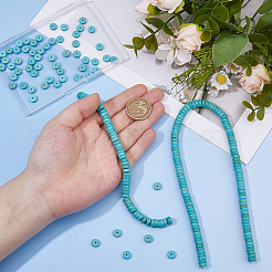 1 Strand Synthetic Turquoise Dyed Beads Strands&nbsp;G-FH0002-59D