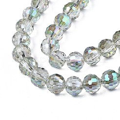 Electroplate Transparent Glass Beads Strands&nbsp;EGLA-N002-15-B01