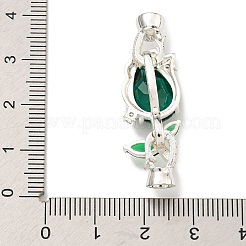 Brass Micro Pave Clear Cubic Zirconia Fold Over Clasps&nbsp;KK-U037-16P-01