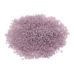12/0 FGBグレードAラウンドガラスシードビーズ  透明なつや消しスタイル  ロージーブラウン  2x1.5mm  穴：0.8mm  30000個/袋&nbsp;SEED-Q006-M10