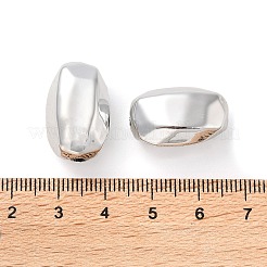 CCBプラスチックビーズ  多面カットコメ  プラチナ  21x12x12mm  穴：2mm&nbsp;CCB-B003-04P