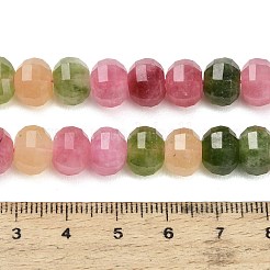 染め加工天然石ホワイトジェイドビーズ連売り  カボチャ  多面カット  ミックスカラー  9.5~10x7~8mm  穴：1.2mm  約51個/連  14.76''（37.5センチメートル）&nbsp;GG-CBA9106-01C