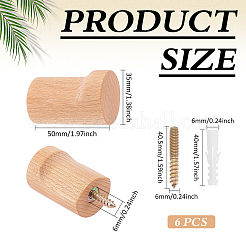 Wood Coat Hook&nbsp;AJEW-WH0871-56A