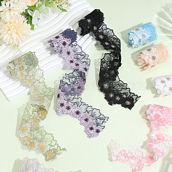 8 Colors Polyester Flower Lace Trim Ribbon&nbsp;OCOR-GF0005-37