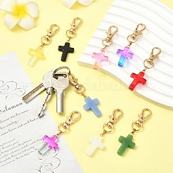 9Pcs Glass Pendant Decorations&nbsp;HJEW-YW00331