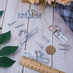 Iron Pad Eye Plate Ceiling Hooks&nbsp;AJEW-WH0038-62P-01
