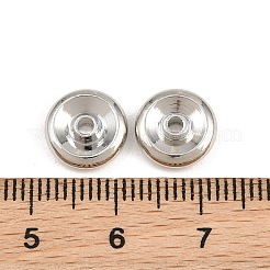 真鍮ビーズ  ロンデル  ラックめっき  長持ちメッキ  鉛フリー＆カドミウムフリー  プラチナ  10x3mm  穴：1.8mm&nbsp;KK-CBA78C7-38D-P