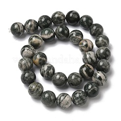 天然石ゼブラジャスパービーズ連売り  ラウンド  14~14.5mm  穴：1.4mm  約28~30個/連  15.47~16.65''（39.3~42.3センチメートル）&nbsp;G-F818-A08-14mm-01