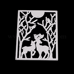 Rectangle with Christmas Reindeer/Stag Frame Carbon Steel Cutting Dies Stencils&nbsp;DIY-F032-02