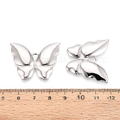 304ステンレススチール製バタフライペンダント  ステンレス鋼色  28.5x35x3mm  穴：4x5mm&nbsp;STAS-T069-20P