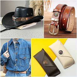 12色合金装飾リベット6個  合成ターコイズとネジ付き  財布用  バッグ  革工芸装飾  花柄とフラットラウンド  ミックスカラー  25x9mm  穴：2.5mm  2個/カラー&nbsp;BUTT-GF0004-21