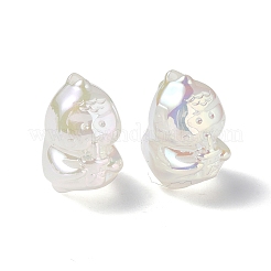UV Plating Rainbow Iridescent Acrylic Beads&nbsp;PACR-M003-15C