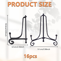 16Pcs Folding Iron Display Easels for Decorative Plates Photo Frames&nbsp;AJEW-GO0004-47A
