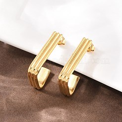 304 Stainless Steel Trapezoid Stud Earrings&nbsp;EJEW-P324-13G