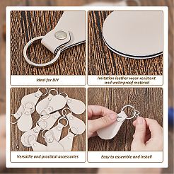 DIY Teardrop PU Leather Keychsin Making Kits&nbsp;DIY-FH0007-82