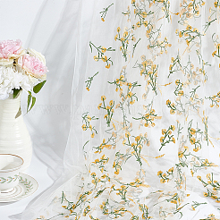 Flower Pattern Polyester Embroidery Lace Fabric&nbsp;AJEW-WH0314-267