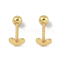 Heart 999 Fine Silver Cartilage Earrings for Women&nbsp;EJEW-S215-29G-01