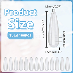 100Pcs ABS Plastic Imitation Shell Pearl Beads&nbsp;KY-HY0001-21