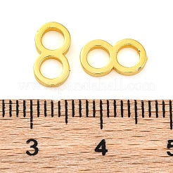 真鍮製スペーサービーズ  長持ちメッキ  8字型  ゴールドカラー  10x5x1.5mm  穴：3mm&nbsp;KK-Z089-06G