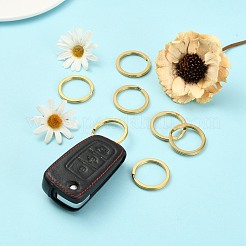 304ステンレススチールキーチェーン留め具  スプリットキーリング  ゴールドカラー  30x2.8mm&nbsp;STAS-30D-G