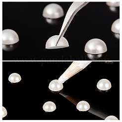 2 Colors ABS Plastic Imitation Pearl Cabochons & No Hole Beads&nbsp;MRMJ-PH0001-47