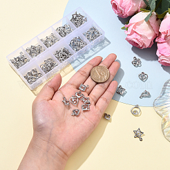 100Pcs 10 Styles Rack Plating Eco-Friendly Alloy Charms&nbsp;FIND-YW0008-79