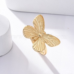 Brass Open Cuff Rings for Women&nbsp;RJEW-G341-04G-02