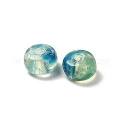 透明なアクリルビーズ  フラットラウンド  淡緑色  7x4mm  穴：1.8mm  約3300~3448個/500g&nbsp;OACR-Z030-04K