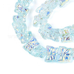 Baking Paint Electroplate Transparent Glass Beads Strands&nbsp;EGLA-N020-05F
