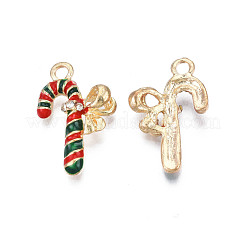 Rack Plating Alloy Enamel Pendants&nbsp;X-ENAM-N055-151C