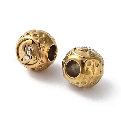 Ion Plating(IP) 304 Stainless Steel Rhinestone European Beads&nbsp;STAS-A092-10T-G