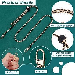 Adjustable PU Leather Bag Strap Chains&nbsp;AJEW-WH0419-50B