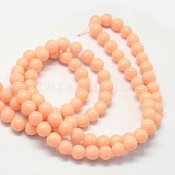 Baking Paint Glass Round Bead Strands&nbsp;X-DGLA-Q020-8mm-06