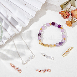 6Pcs 3 Colors Brass Fold Over Clasps&nbsp;ZIRC-BBC0002-69