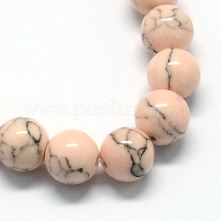 Dyed Synthetic Turquoise Gemstone Bead Strands&nbsp;TURQ-R032-8mm-XSS05