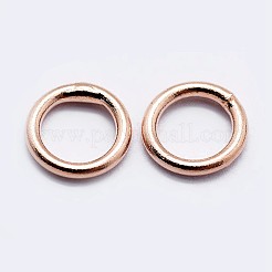 スターリングシルバーは、丸カンを閉じた  ラウンド  ローズゴールド  20ゲージ  4x0.8mm  内径：2mm  約192個/10g&nbsp;STER-F036-03RG-0.8x4
