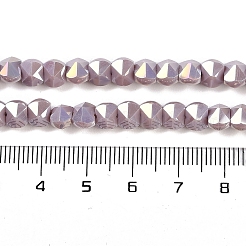 電気メッキガラスビーズセット  多面カット  メッキabカラー  コーン  アザミ  5x6.5x5mm  穴：1.2mm  約95~100個/連  18.66~19.06''（47.4~48.4センチメートル）&nbsp;EGLA-B009-05A-09