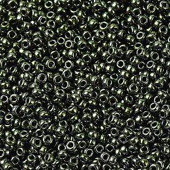 MIYUKIラウンドロカイユビーズ  日本製シードビーズ  11/0  （rr459)メタリックオリーブ  2x1.3mm  穴：0.8mm  約1100PCS /ボトル  10 G /ボトル&nbsp;SEED-JP0008-RR0459